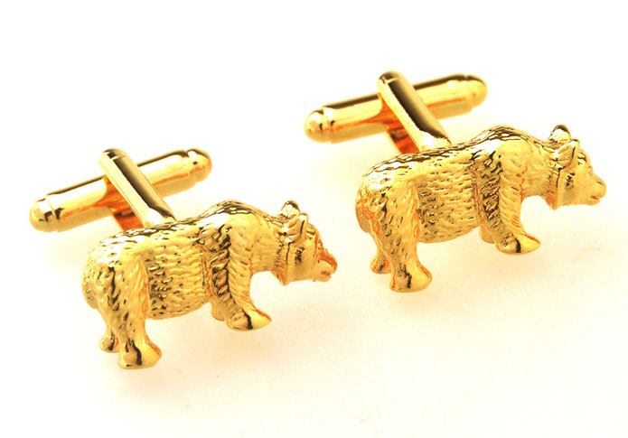 Bear Cufflinks  Gold Luxury Cufflinks Metal Cufflinks Animal Wholesale & Customized  CL656954