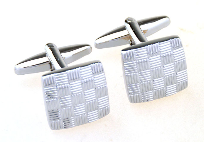  Silver Texture Cufflinks Metal Cufflinks Wholesale & Customized  CL656966