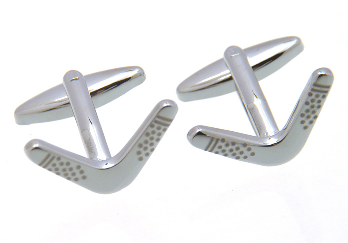 Hockey Stick Cufflinks  Silver Texture Cufflinks Metal Cufflinks Tools Wholesale & Customized  CL657076