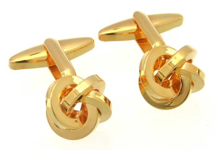  Gold Luxury Cufflinks Metal Cufflinks Knot Wholesale & Customized  CL657077