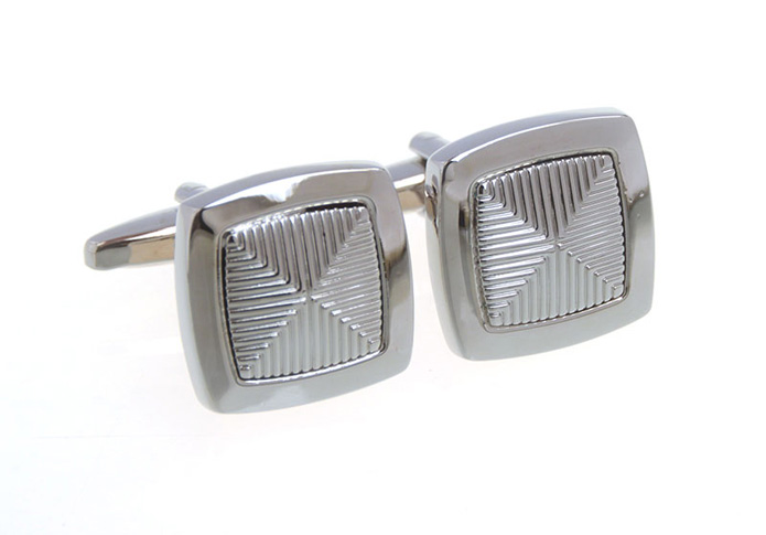  Silver Texture Cufflinks Metal Cufflinks Wholesale & Customized  CL657082