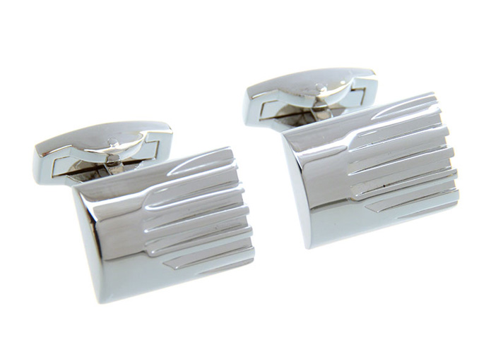  Silver Texture Cufflinks Metal Cufflinks Wholesale & Customized  CL657115