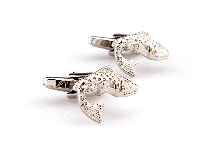 Big Splash Cufflinks  Silver Texture Cufflinks Metal Cufflinks Animal Wholesale & Customized  CL666833