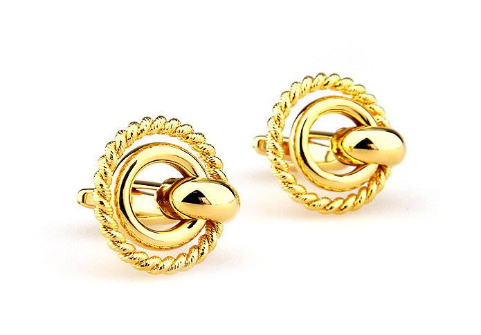  Gold Luxury Cufflinks Metal Cufflinks Knot Wholesale & Customized  CL666994