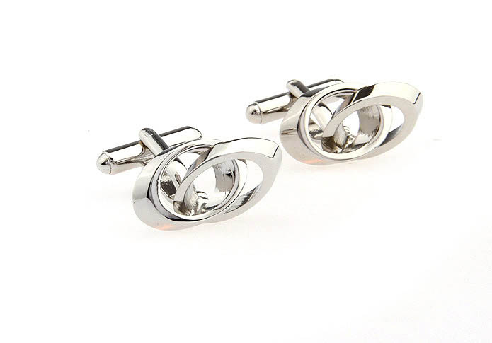  Silver Texture Cufflinks Metal Cufflinks Knot Wholesale & Customized  CL667147