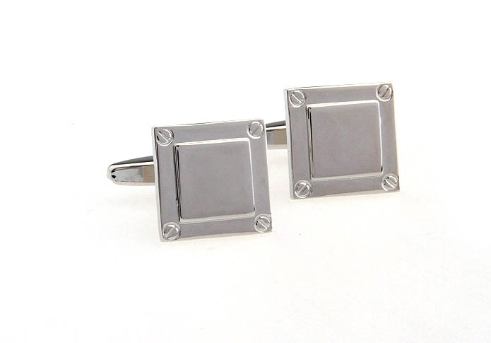  Silver Texture Cufflinks Metal Cufflinks Wholesale & Customized  CL667149