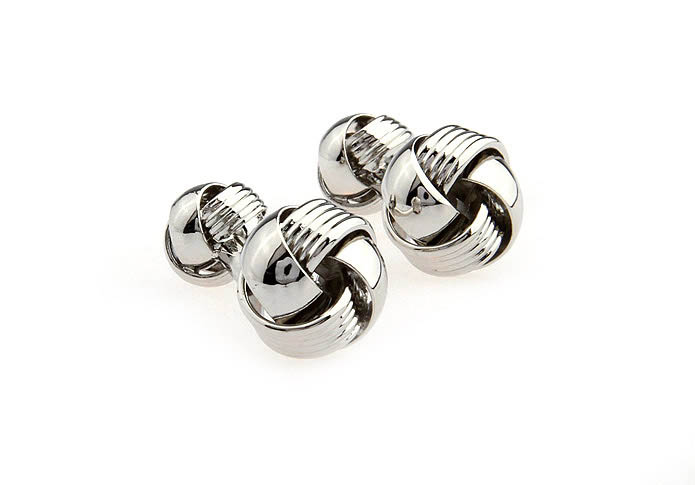 Duplex Cufflinks  Silver Texture Cufflinks Metal Cufflinks Knot Wholesale & Customized  CL667154