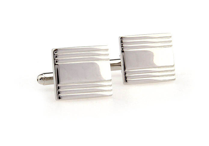  Silver Texture Cufflinks Metal Cufflinks Wholesale & Customized  CL667336
