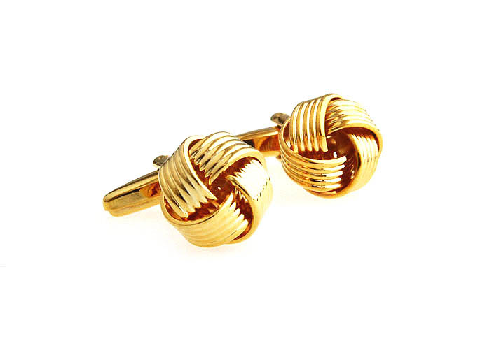  Gold Luxury Cufflinks Metal Cufflinks Knot Wholesale & Customized  CL667413