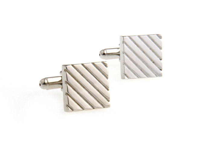  Silver Texture Cufflinks Metal Cufflinks Wholesale & Customized  CL667425