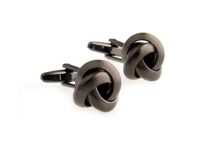  Gray Steady Cufflinks Metal Cufflinks Knot Wholesale & Customized  CL667447