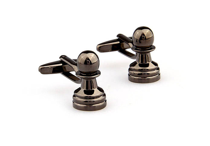Chess pawns Cufflinks  Gray Steady Cufflinks Metal Cufflinks Functional Wholesale & Customized  CL667544