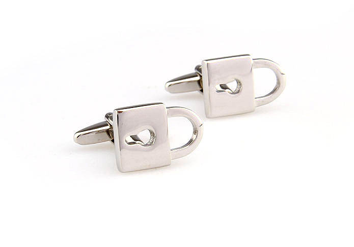 Locks Cufflinks  Silver Texture Cufflinks Metal Cufflinks Tools Wholesale & Customized  CL667638