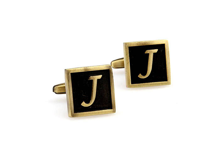 26 Letters J Cufflinks  Bronzed Classic Cufflinks Metal Cufflinks Symbol Wholesale & Customized  CL667911