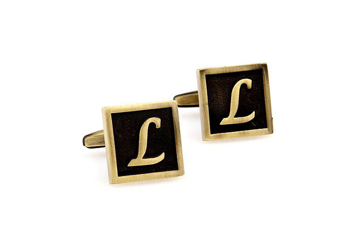 26 Letters L Cufflinks  Bronzed Classic Cufflinks Metal Cufflinks Symbol Wholesale & Customized  CL667913