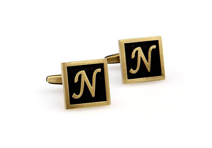 26 Letters N Cufflinks  Bronzed Classic Cufflinks Metal Cufflinks Symbol Wholesale & Customized  CL667915