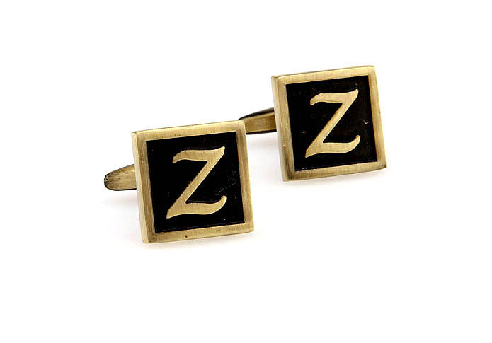 26 Letters Z Cufflinks  Bronzed Classic Cufflinks Metal Cufflinks Symbol Wholesale & Customized  CL667927