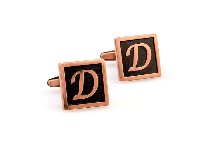 26 Letters D Cufflinks  Bronzed Classic Cufflinks Metal Cufflinks Symbol Wholesale & Customized  CL667931