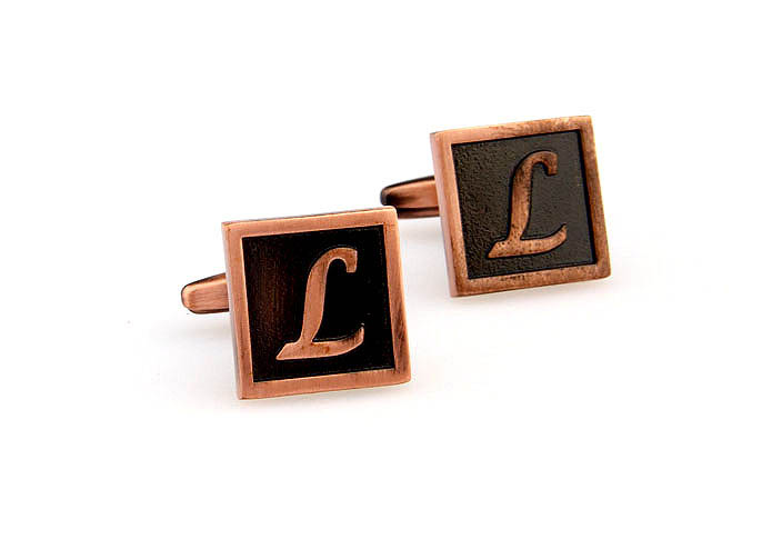26 Letters L Cufflinks  Bronzed Classic Cufflinks Metal Cufflinks Symbol Wholesale & Customized  CL667939