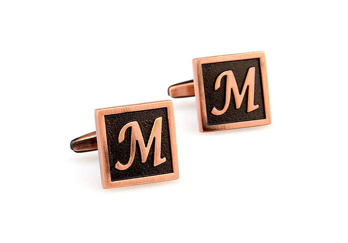 26 Letters M Cufflinks  Bronzed Classic Cufflinks Metal Cufflinks Symbol Wholesale & Customized  CL667940