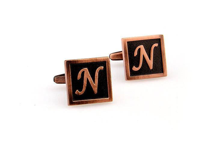 26 Letters N Cufflinks  Bronzed Classic Cufflinks Metal Cufflinks Symbol Wholesale & Customized  CL667941