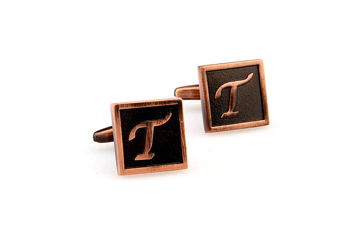 26 Letters T Cufflinks  Bronzed Classic Cufflinks Metal Cufflinks Symbol Wholesale & Customized  CL667947