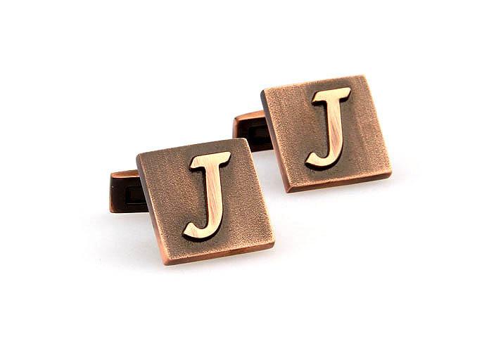 26 Letters J Cufflinks  Bronzed Classic Cufflinks Metal Cufflinks Symbol Wholesale & Customized  CL668024