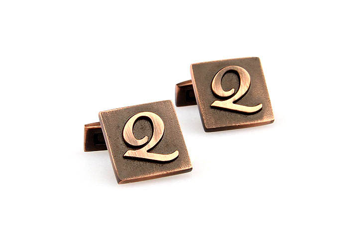 26 Letters Q Cufflinks  Bronzed Classic Cufflinks Metal Cufflinks Symbol Wholesale & Customized  CL668028