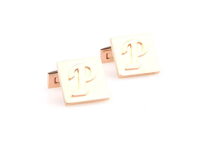 26 Letters P Cufflinks  Bronzed Classic Cufflinks Metal Cufflinks Symbol Wholesale & Customized  CL668089