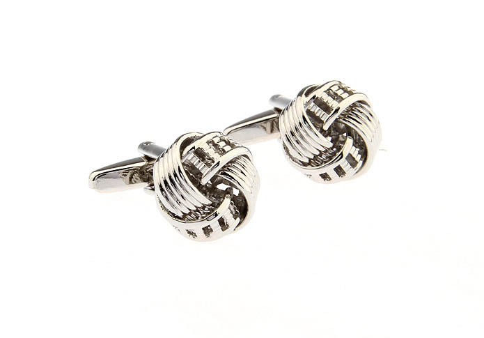  Silver Texture Cufflinks Metal Cufflinks Knot Wholesale & Customized  CL668165
