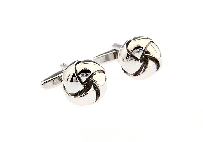  Silver Texture Cufflinks Metal Cufflinks Knot Wholesale & Customized  CL668167