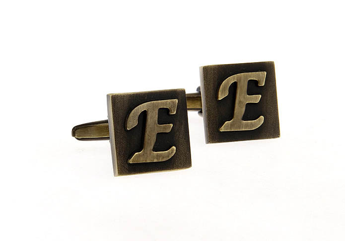 26 Letters E Cufflinks  Bronzed Classic Cufflinks Metal Cufflinks Symbol Wholesale & Customized  CL668193