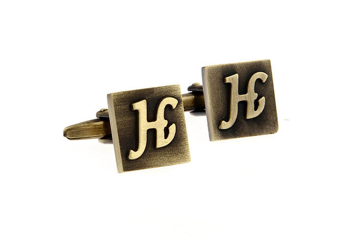 26 Letters H Cufflinks  Bronzed Classic Cufflinks Metal Cufflinks Symbol Wholesale & Customized  CL668196