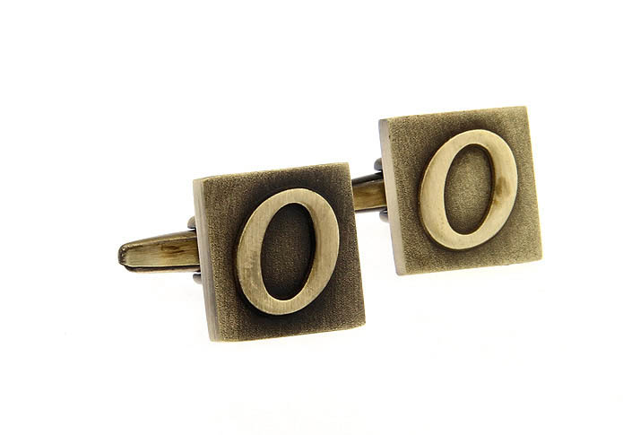 26 Letters O Cufflinks  Bronzed Classic Cufflinks Metal Cufflinks Symbol Wholesale & Customized  CL668203