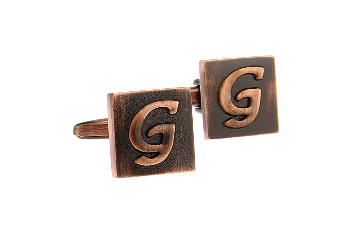 26 Letters G Cufflinks  Bronzed Classic Cufflinks Metal Cufflinks Symbol Wholesale & Customized  CL668249