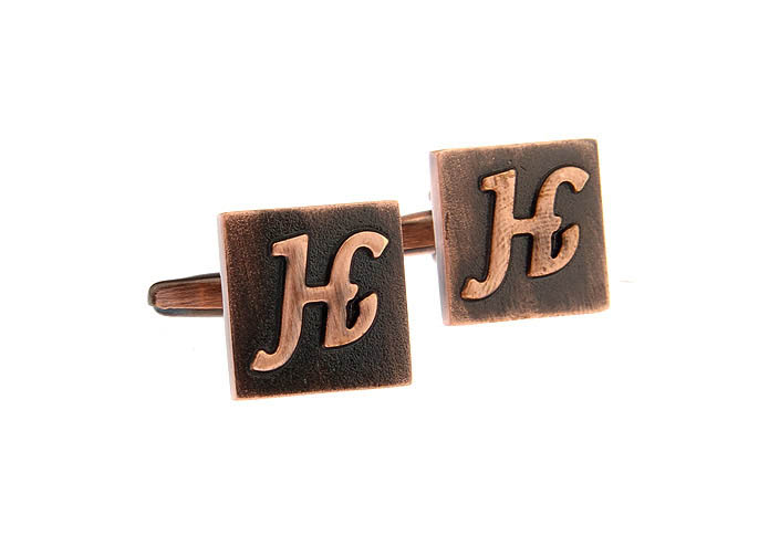 26 Letters H Cufflinks  Bronzed Classic Cufflinks Metal Cufflinks Symbol Wholesale & Customized  CL668250