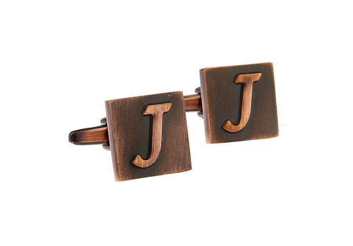 26 Letters J Cufflinks  Bronzed Classic Cufflinks Metal Cufflinks Symbol Wholesale & Customized  CL668252
