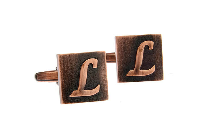 26 Letters L Cufflinks  Bronzed Classic Cufflinks Metal Cufflinks Symbol Wholesale & Customized  CL668254