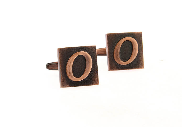 26 Letters O Cufflinks  Bronzed Classic Cufflinks Metal Cufflinks Symbol Wholesale & Customized  CL668257