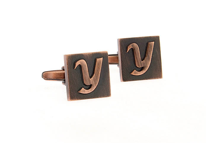 26 Letters Y Cufflinks  Bronzed Classic Cufflinks Metal Cufflinks Symbol Wholesale & Customized  CL668267