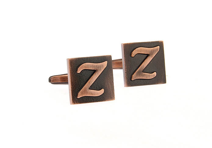 26 Letters Z Cufflinks  Bronzed Classic Cufflinks Metal Cufflinks Symbol Wholesale & Customized  CL668268