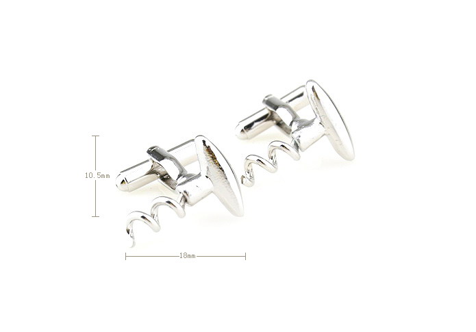 Spiral knife Cufflinks  Silver Texture Cufflinks Metal Cufflinks Tools Wholesale & Customized  CL671405