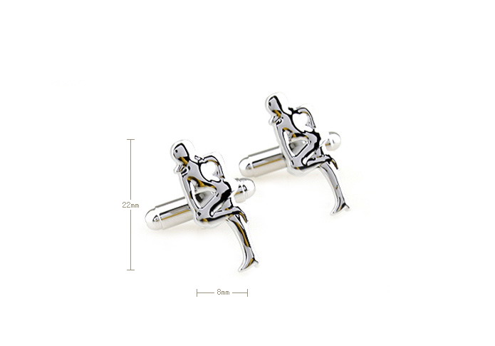Waltz Cufflinks  Silver Texture Cufflinks Metal Cufflinks Sports Wholesale & Customized  CL671422