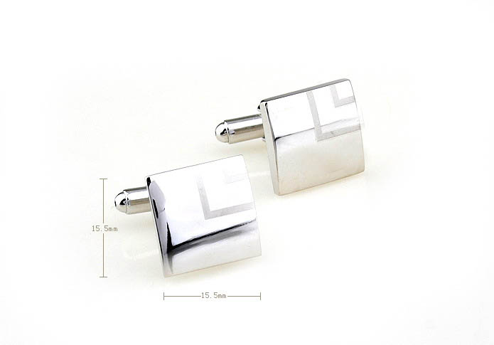Laser Engraved Cufflinks  Matte Color Simple Cufflinks Metal Cufflinks Wholesale & Customized  CL671432