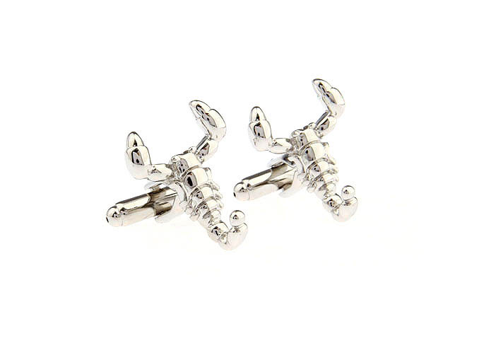 Scorpion Cufflinks  Silver Texture Cufflinks Metal Cufflinks Animal Wholesale & Customized  CL671570