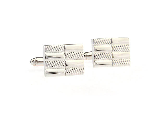  Silver Texture Cufflinks Metal Cufflinks Wholesale & Customized  CL671605