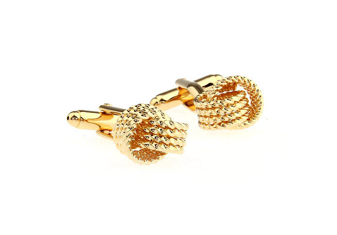  Gold Luxury Cufflinks Metal Cufflinks Knot Wholesale & Customized  CL671626
