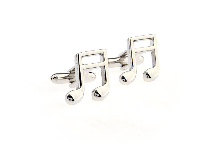 MUSIC Musical notes Cufflinks  Silver Texture Cufflinks Metal Cufflinks Music Wholesale & Customized  CL671632