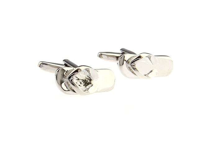 Slippers Cufflinks  Silver Texture Cufflinks Metal Cufflinks Hipster Wear Wholesale & Customized  CL671644
