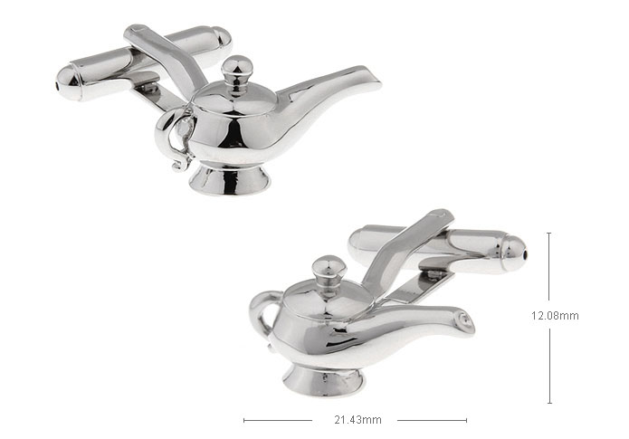 The teapot Cufflinks  Silver Texture Cufflinks Metal Cufflinks Tools Wholesale & Customized  CL671796